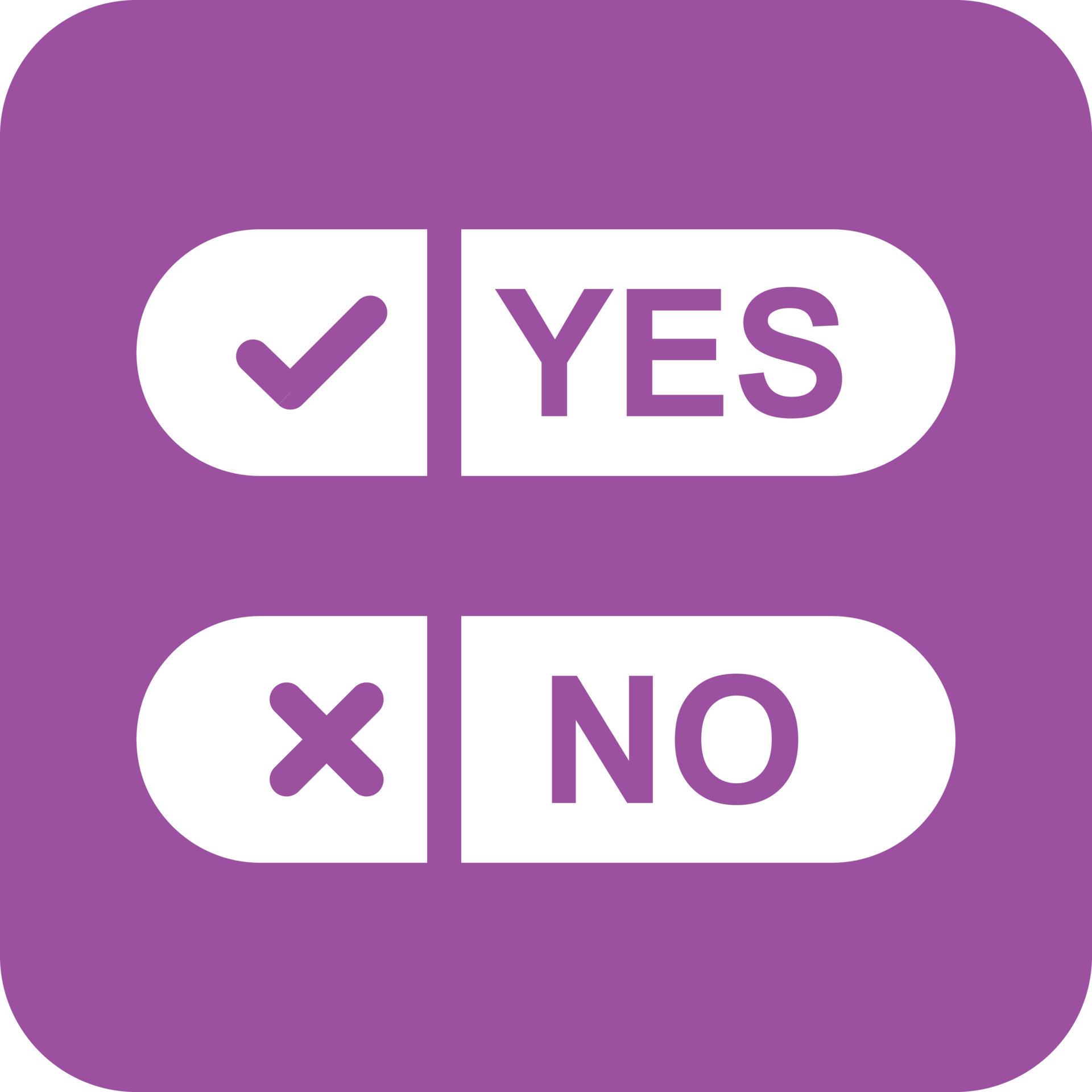 Yes no option glyph round background icon 13382074 vector art at vecteezy