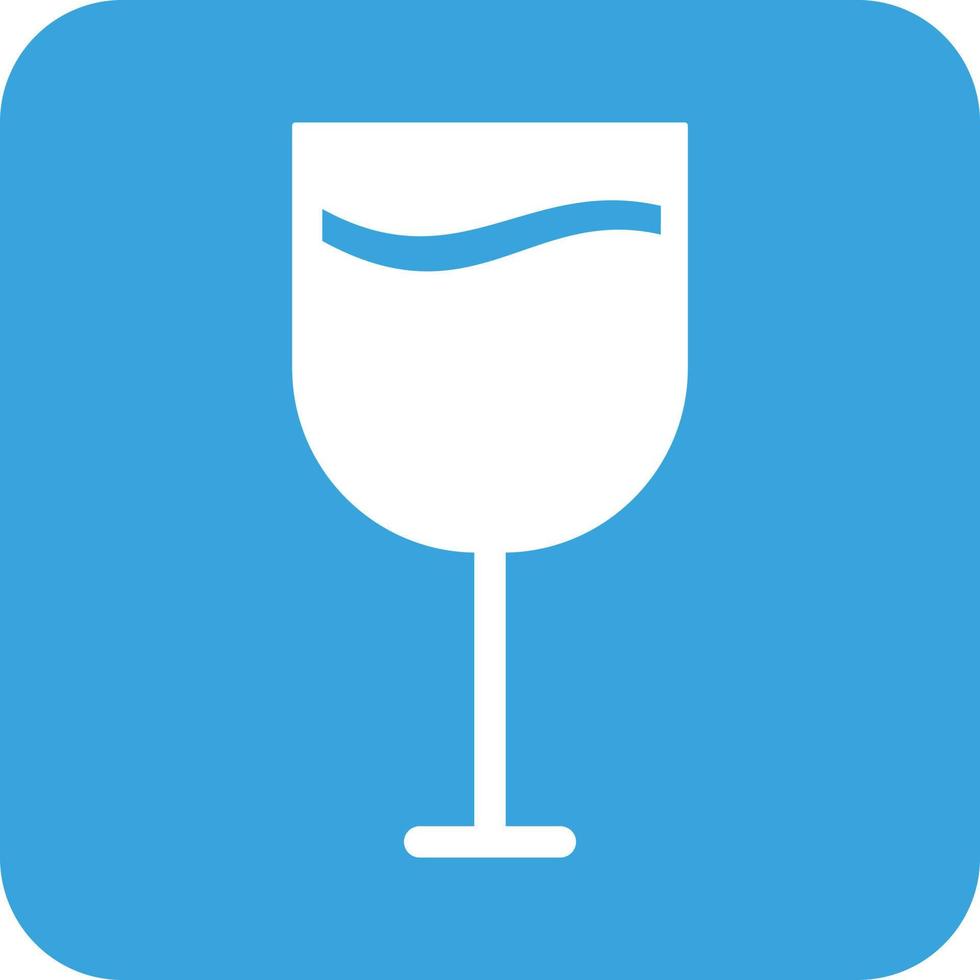 Goblet Glyph Round Background Icon vector