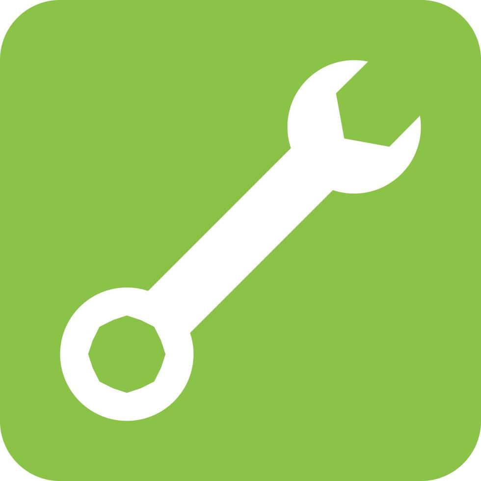 Wrench Glyph Round Background Icon vector