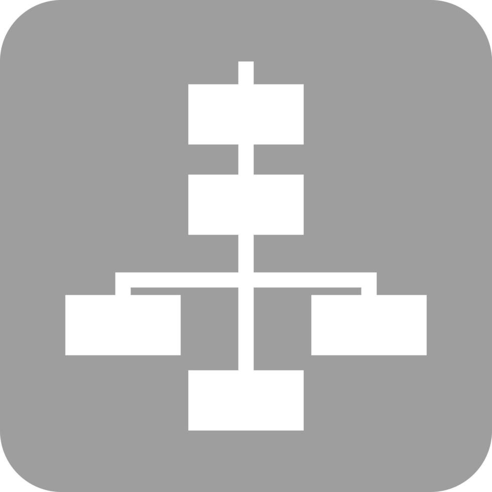 Flowchart Glyph Round Background Icon vector