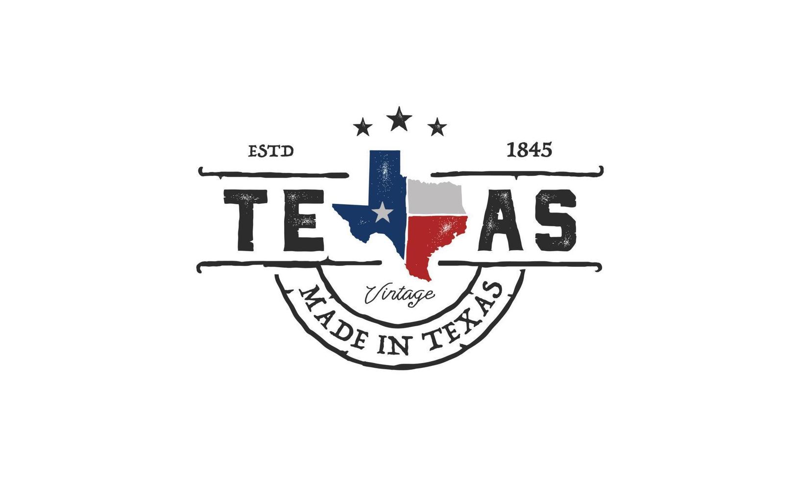 vector de ilustración vectorial de plantilla de diseño gráfico de logotipo de texas