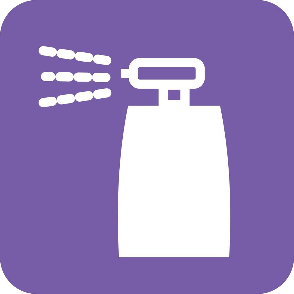 Spray bottle Glyph Round Background Icon vector