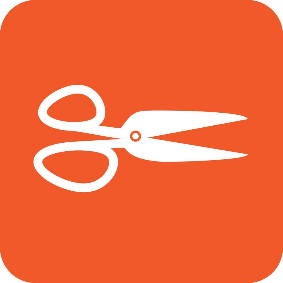 Scissors Glyph Round Background Icon vector