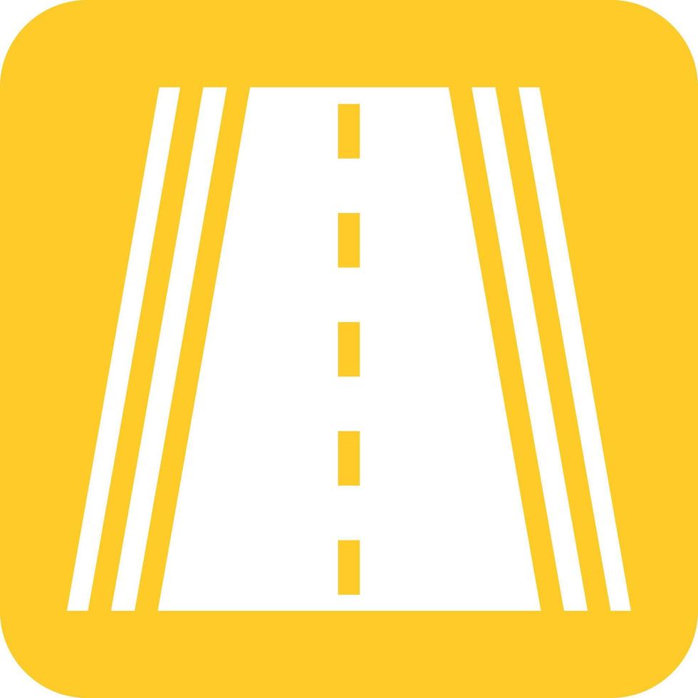 Highway Glyph Round Background Icon vector