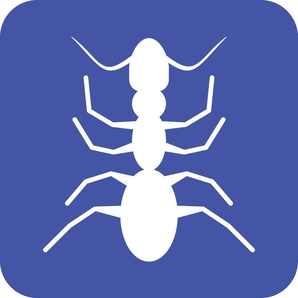 Ant Glyph Round Background Icon vector