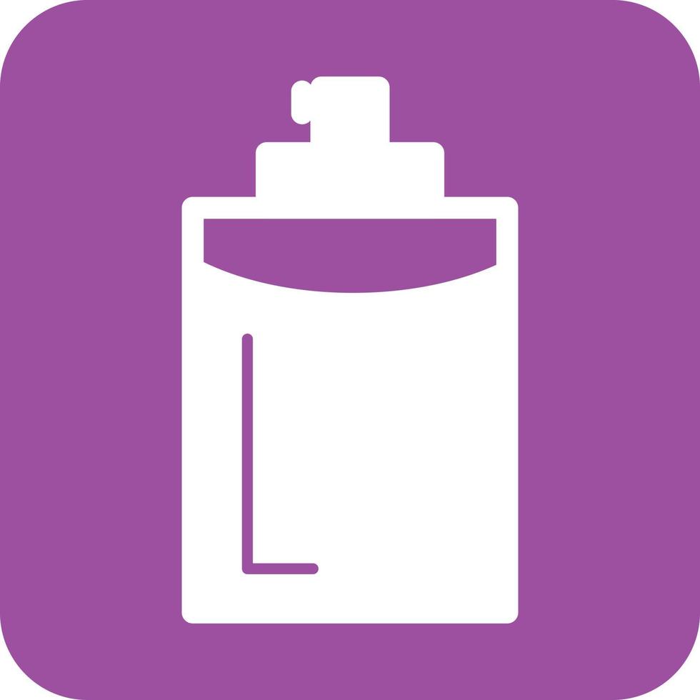 Perfume Bottle Glyph Round Background Icon vector