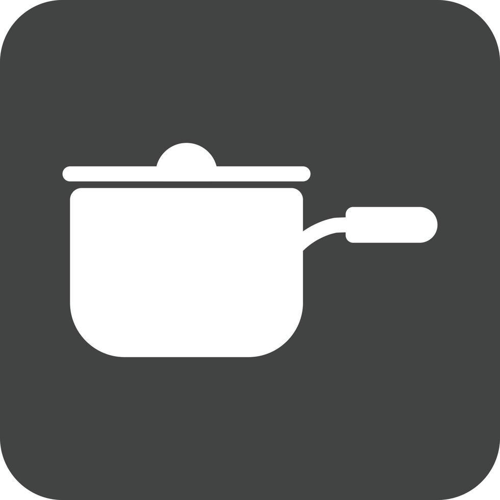 Sauce Pan Glyph Round Background Icon vector