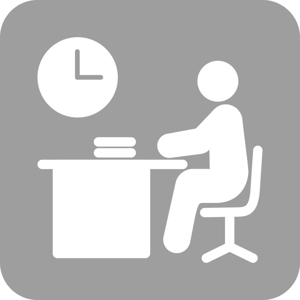 Working Late Glyph Round Background Icon vector