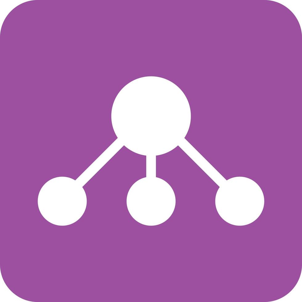 Nodes Glyph Round Background Icon vector
