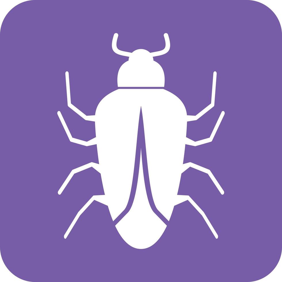Bug II Glyph Round Background Icon vector