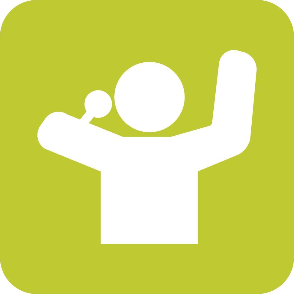 Singing Glyph Round Background Icon vector