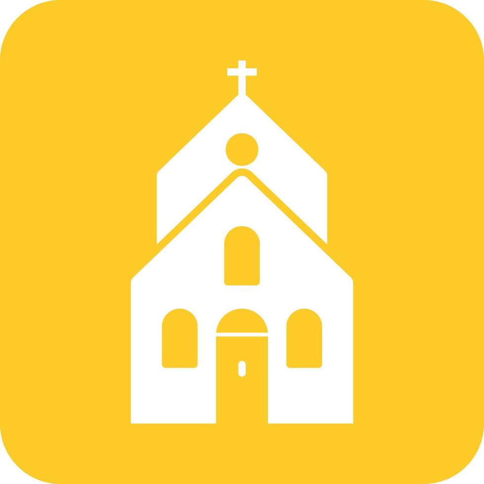 Church Building I Glyph Round Background Icon vector