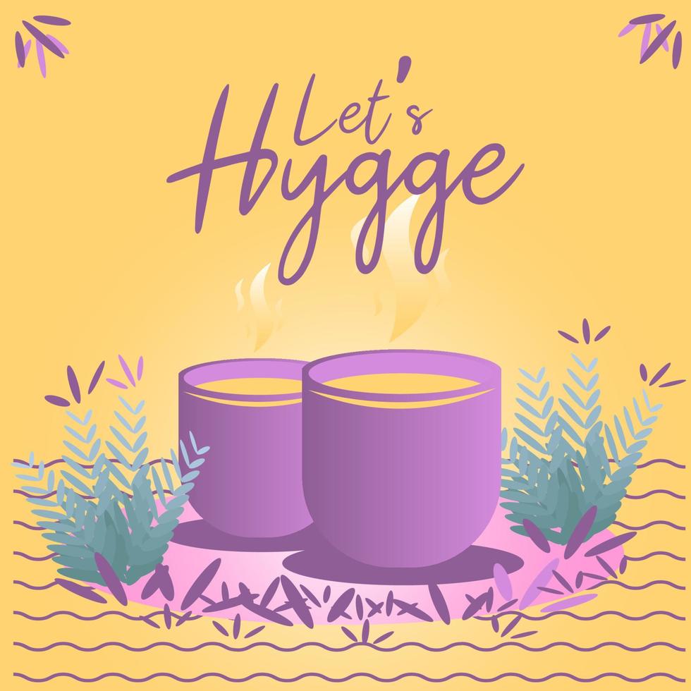 ilustración de estilo de vida hygge vector