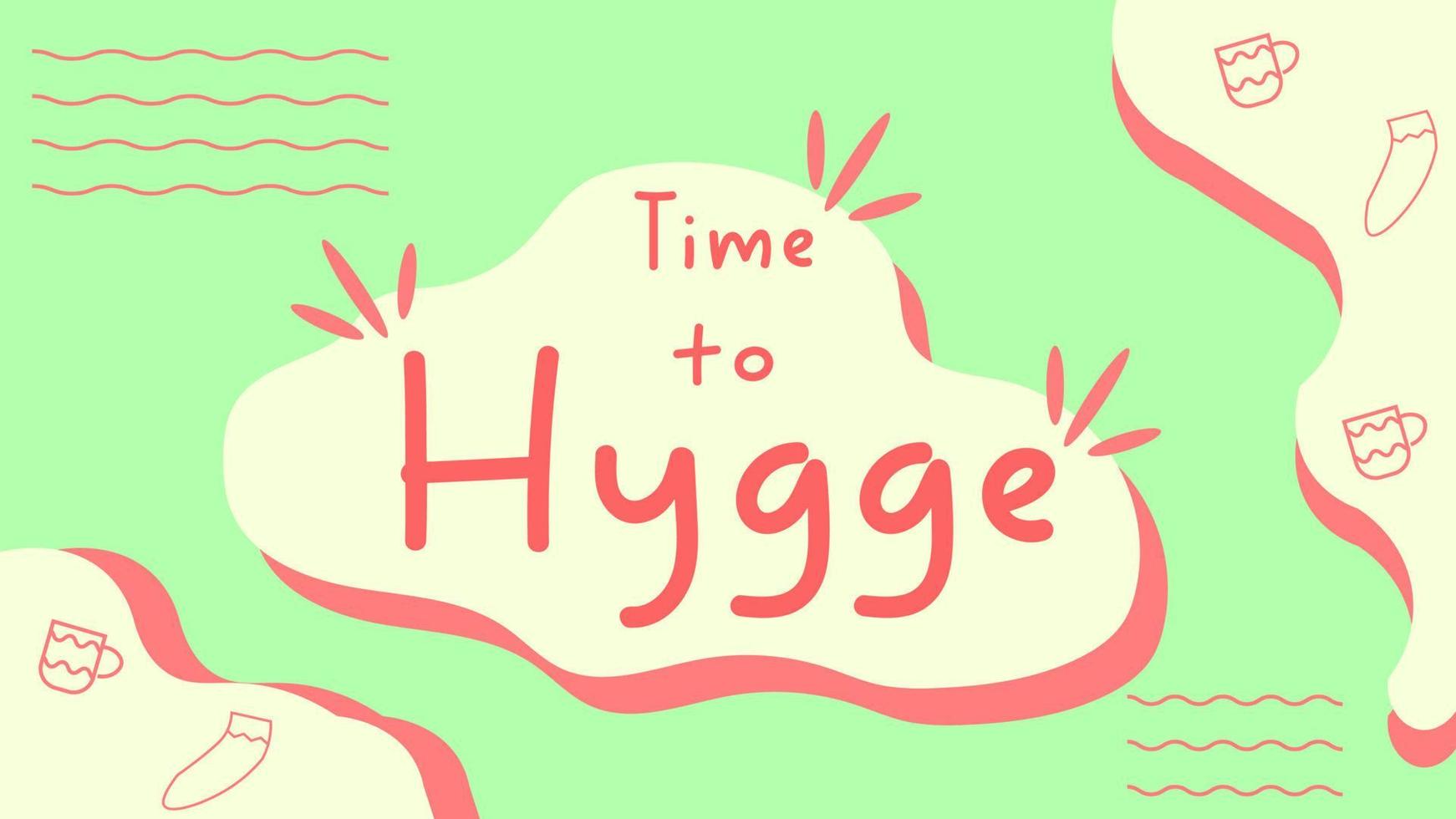 Hygge lifestyle illustration vector