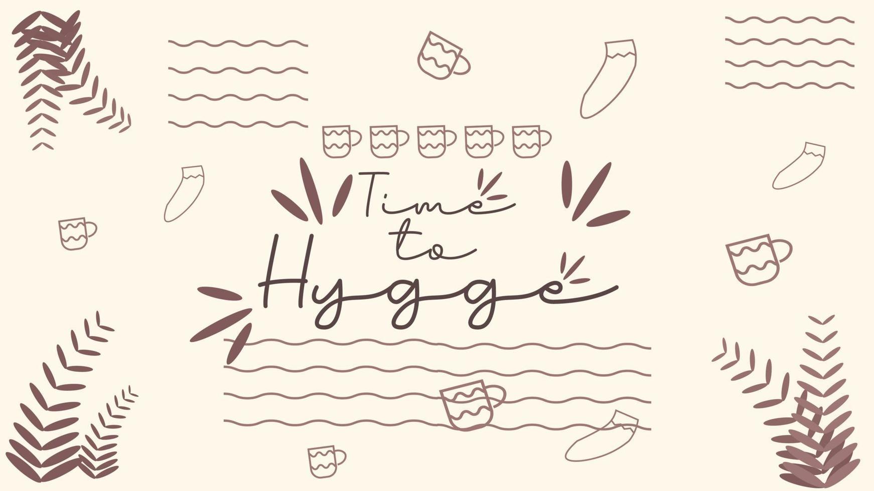 Hygge lifestyle illustration vector