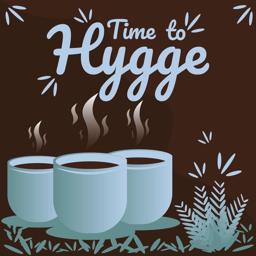 ilustración de estilo de vida hygge vector