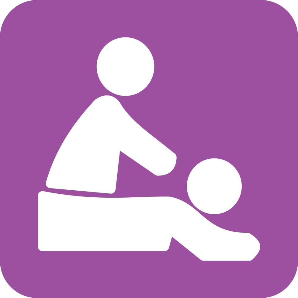 Massage Glyph Round Background Icon vector