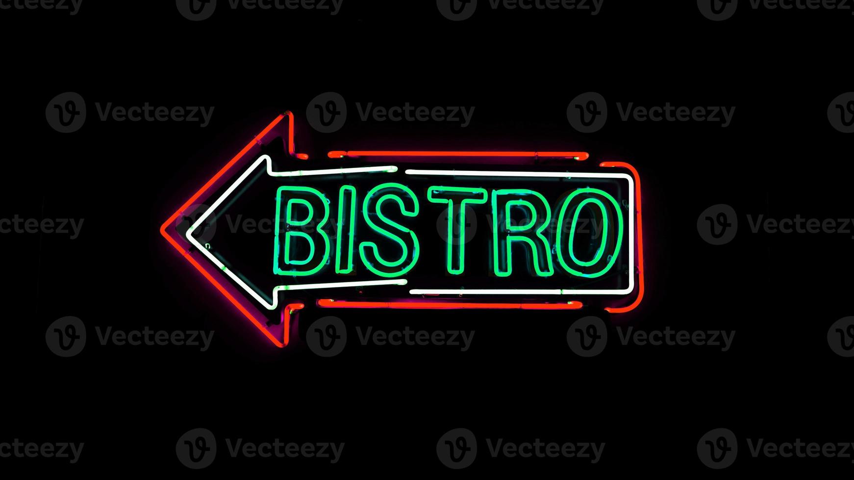 Bistro neon sign. photo