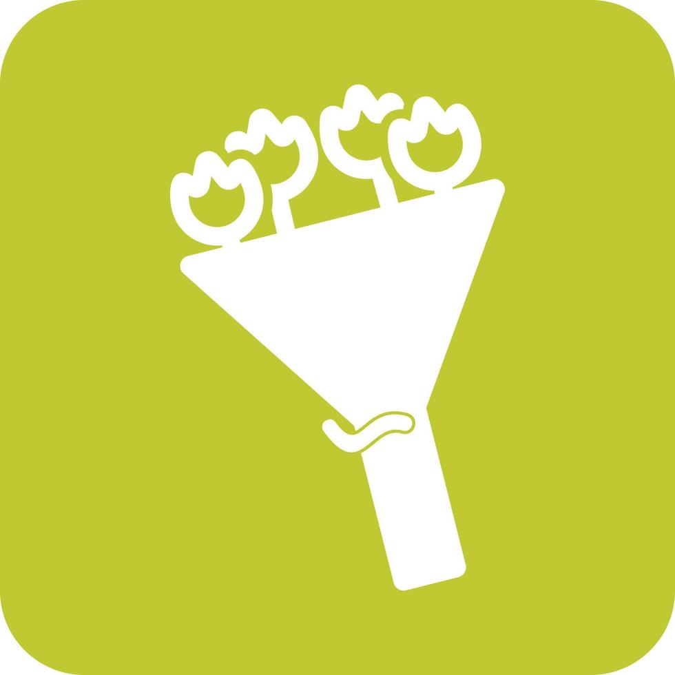 Bouquet II Glyph Round Background Icon vector