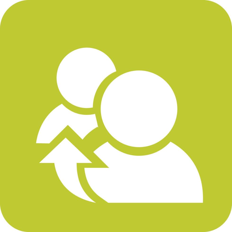 Referrals Glyph Round Background Icon vector