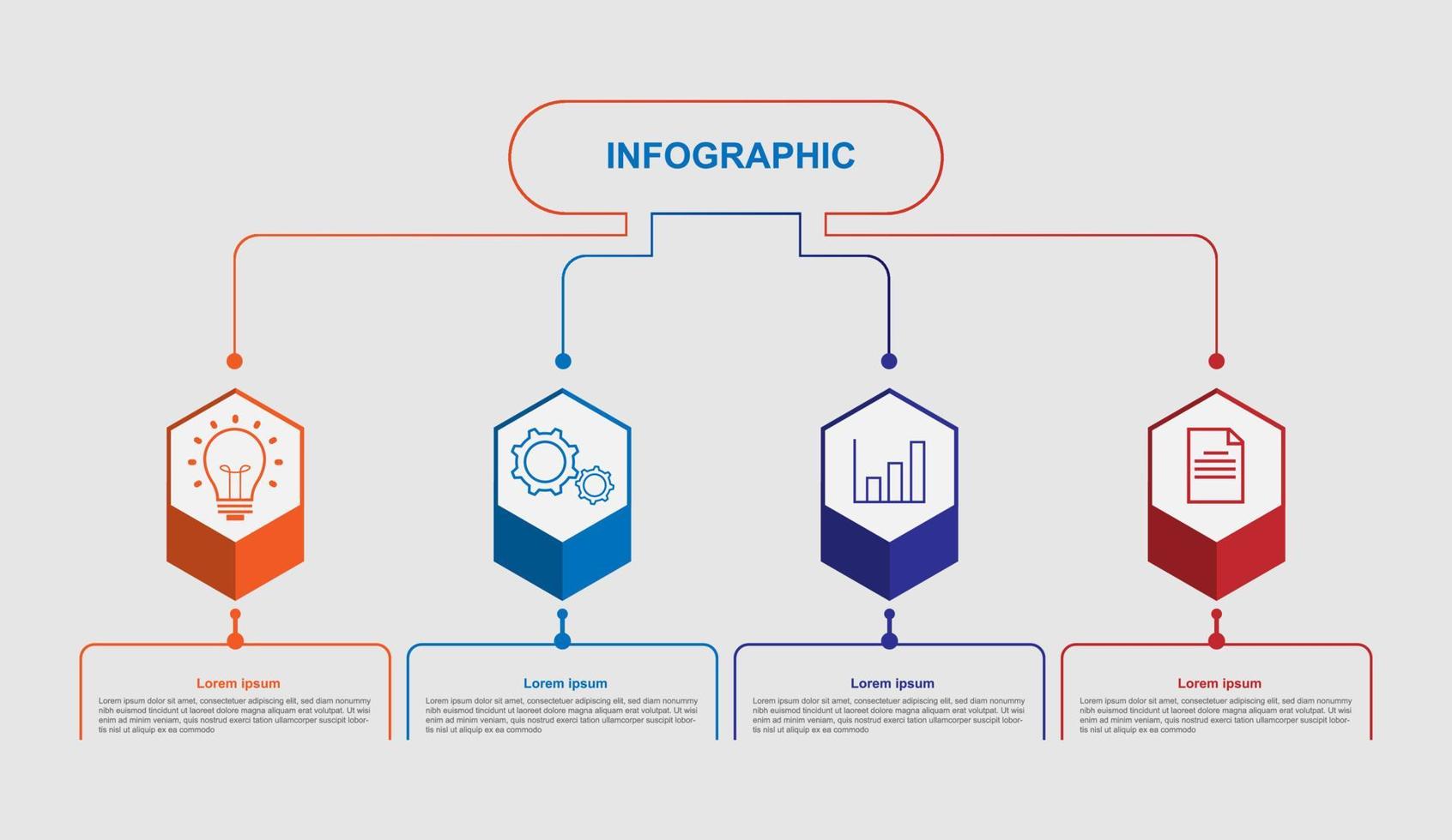 Infographic template vector element