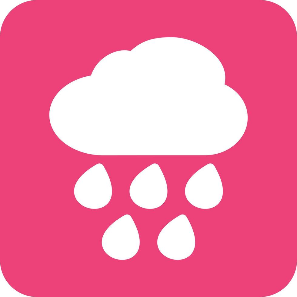 Heavy Rain Glyph Round Background Icon vector