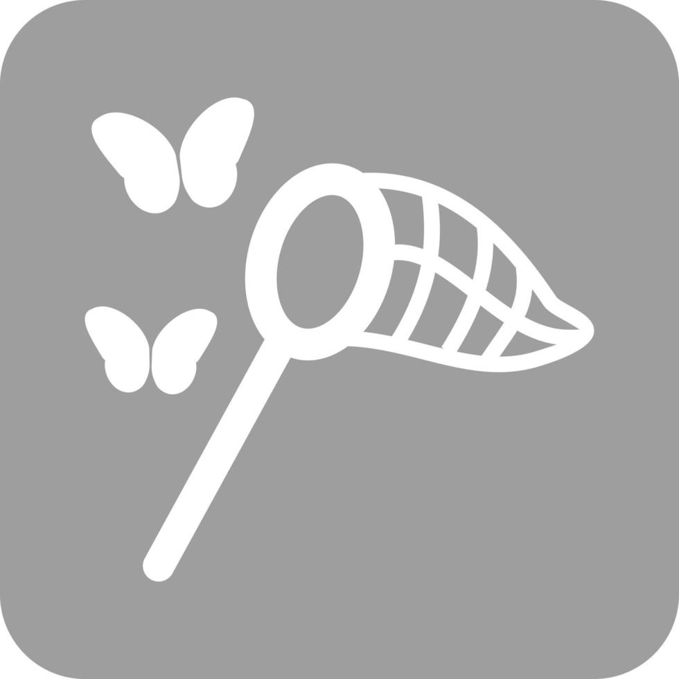 Catching Butterflies Glyph Round Background Icon vector