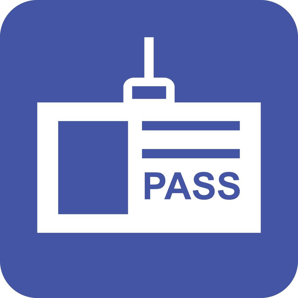 Pass Card Glyph Round Background Icon vector