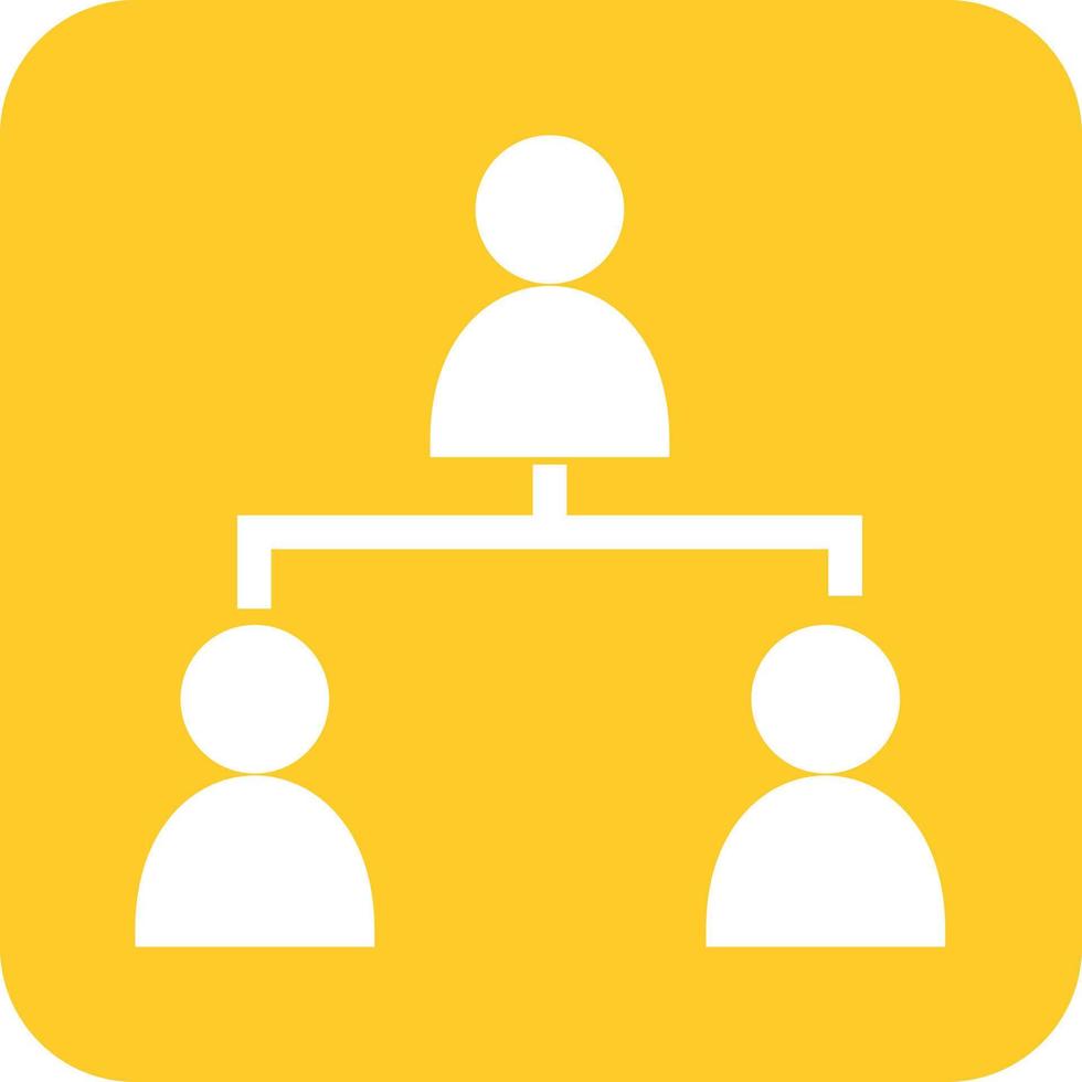 Connected Users II Glyph Round Background Icon vector