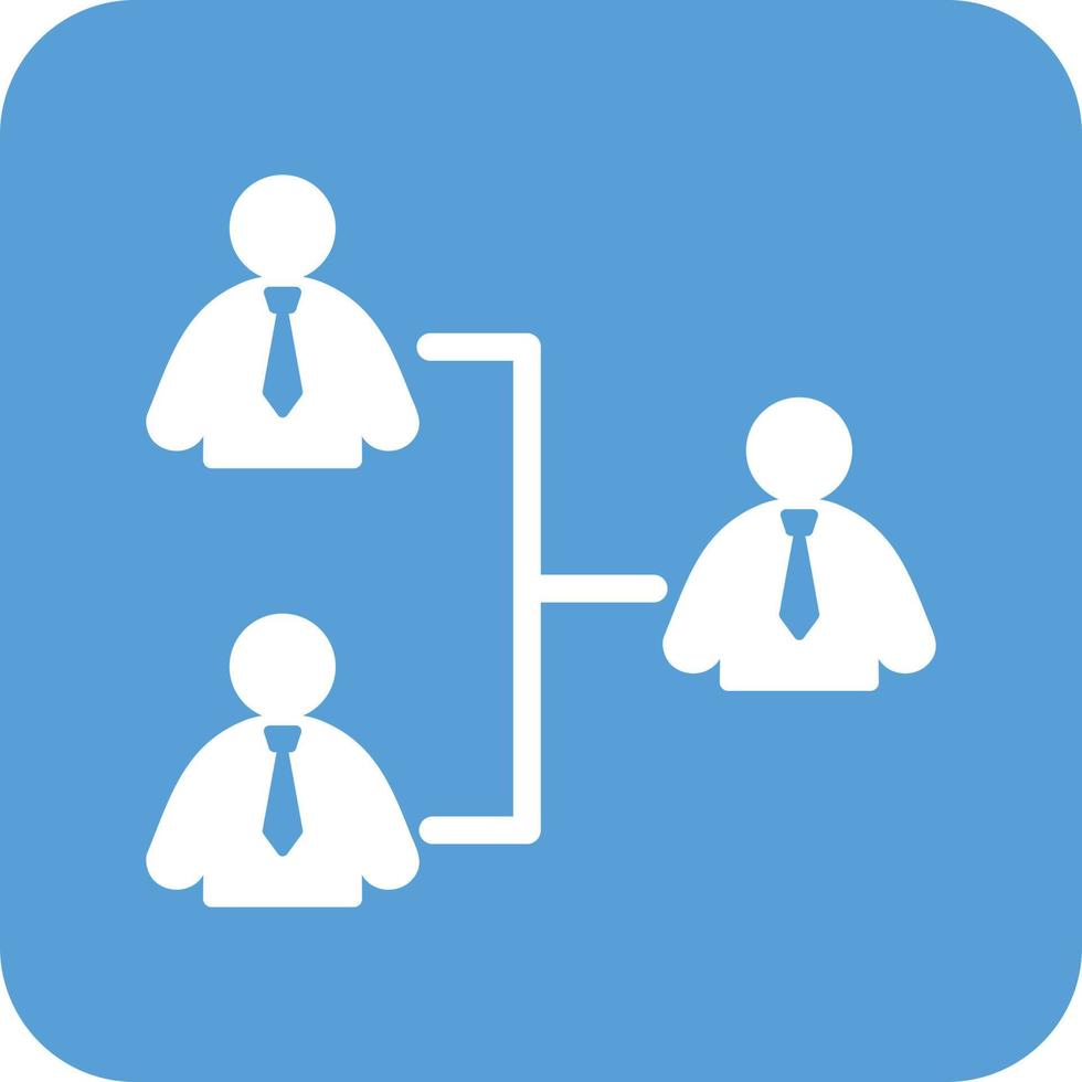 Connected User Glyph Round Background Icon vector