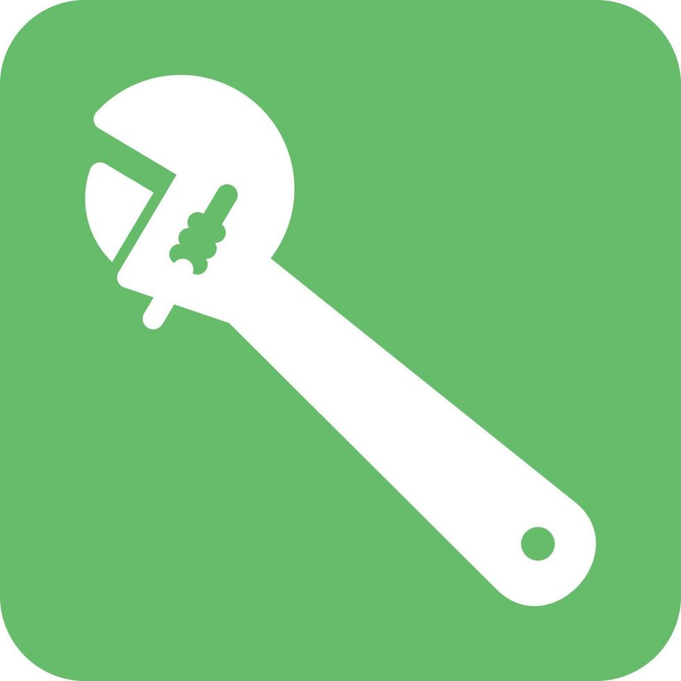 Wrench Glyph Round Background Icon vector