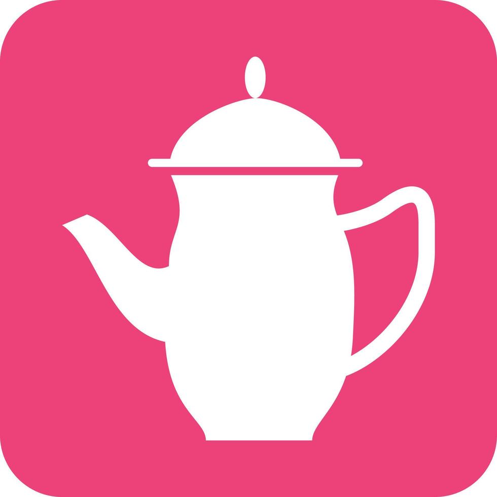 Jug Glyph Round Background Icon vector