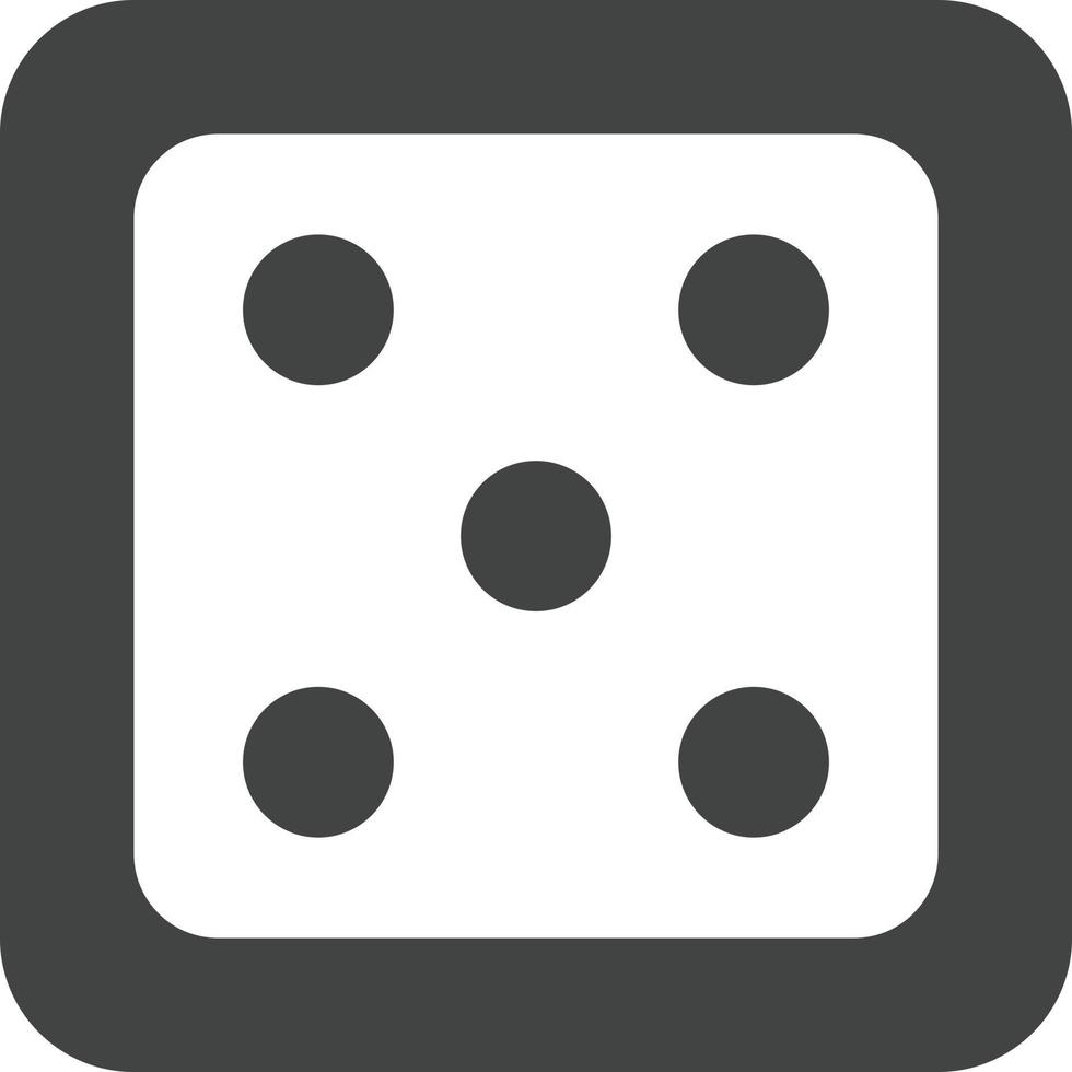 Dice II Glyph Round Background Icon vector