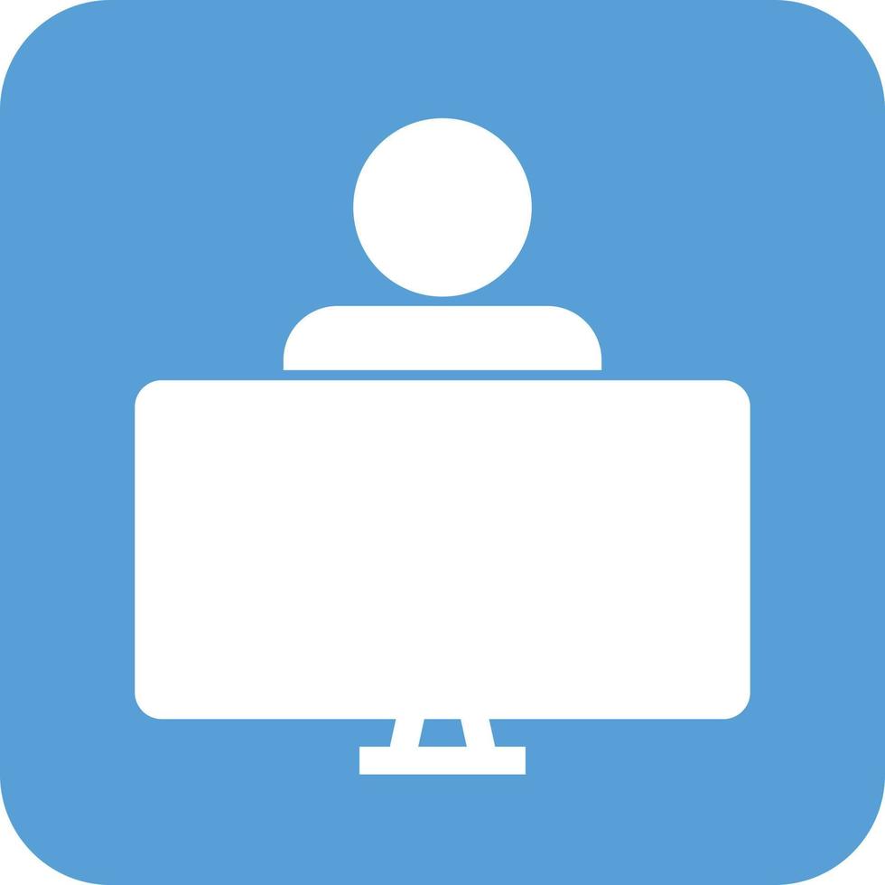 Studying on System I Glyph Round Background Icon vector