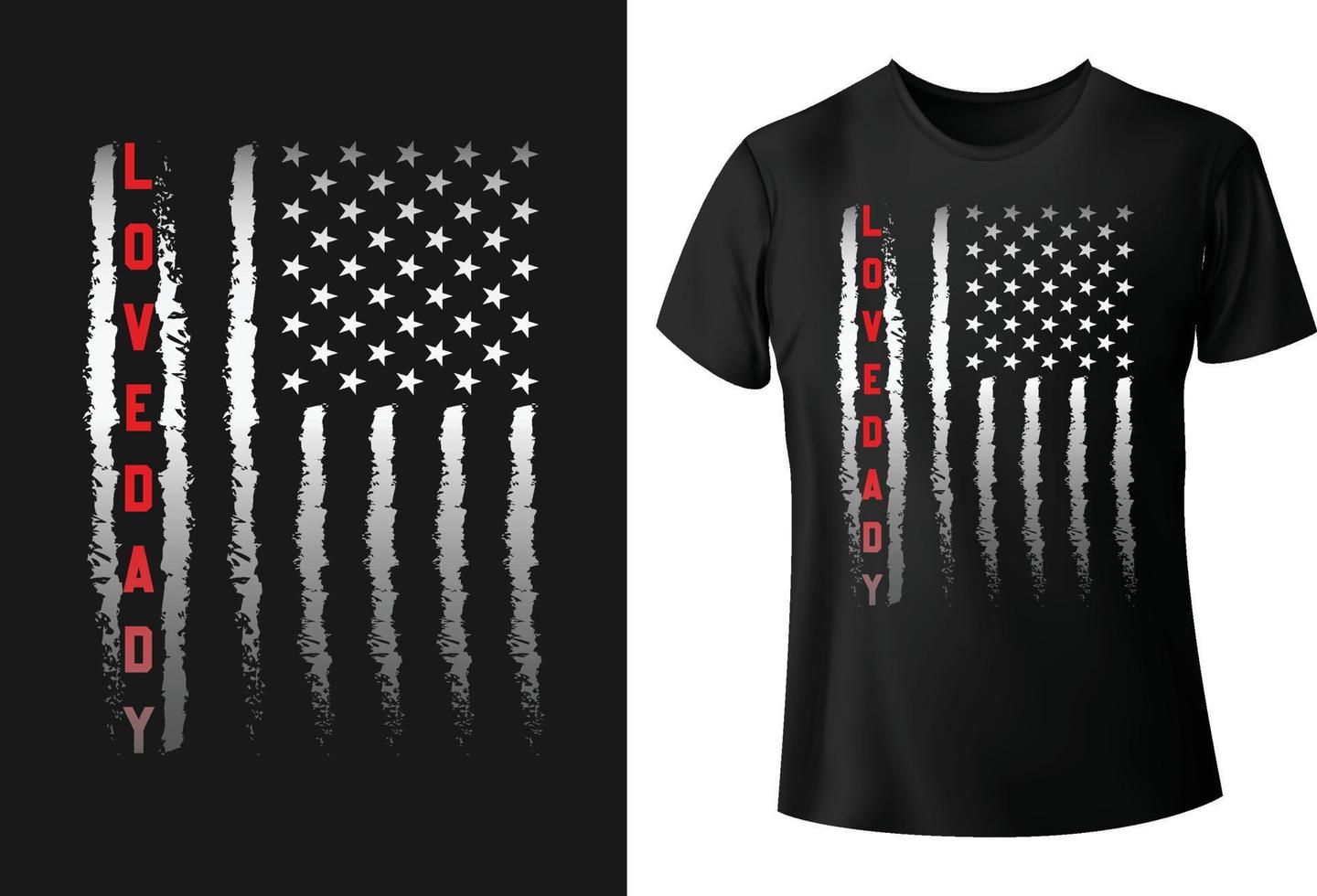 Professional American Flag T shirt Vector template Design
