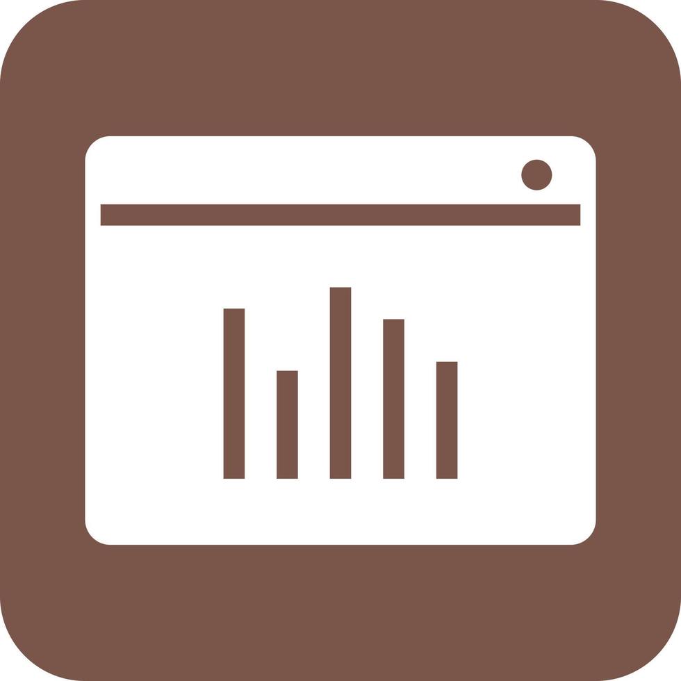 Statistics Glyph Round Background Icon vector