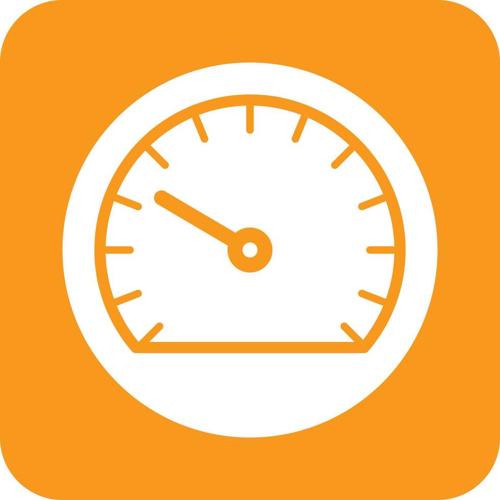 Speedometer Glyph Round Background Icon vector