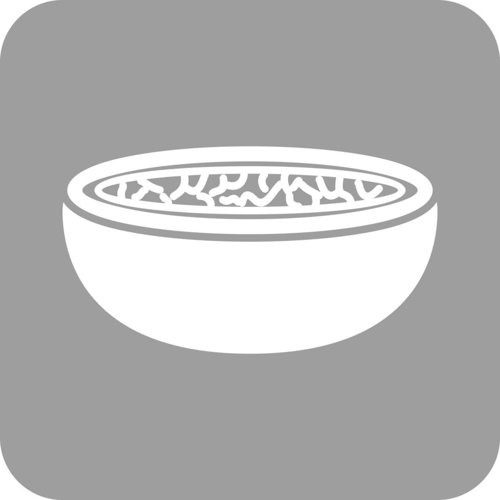 icono de fondo redondo de glifo de sopa de pan vector