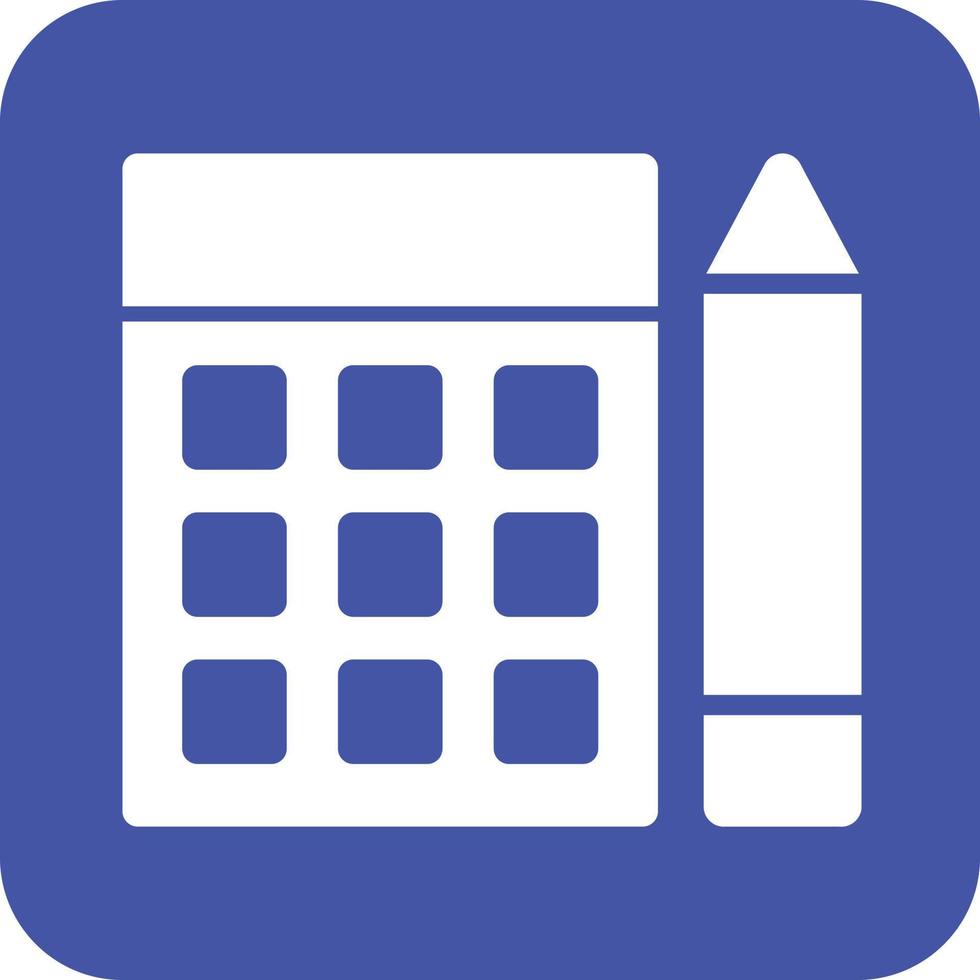 Budget Calculations Glyph Round Background Icon vector