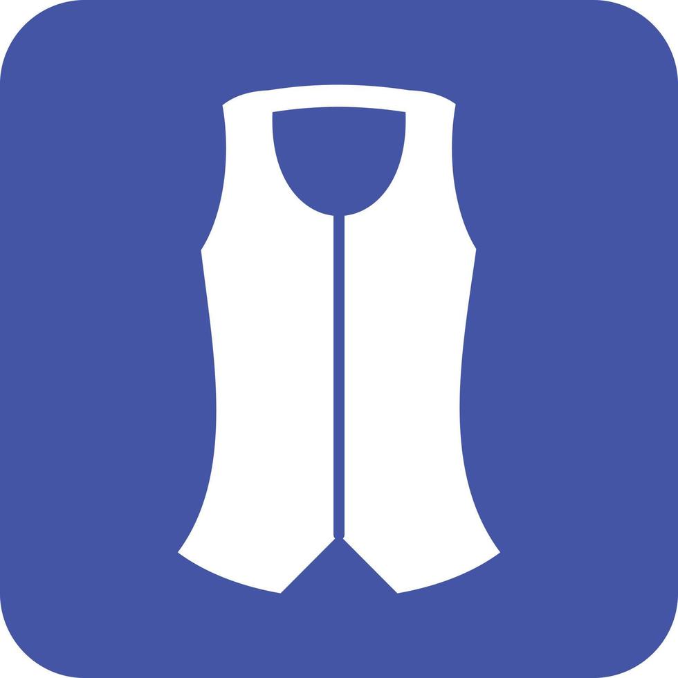 Vest Glyph Round Background Icon vector