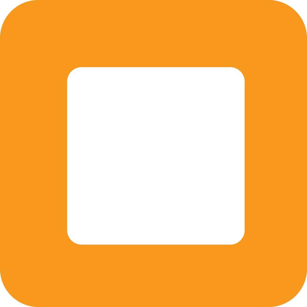 Stop Glyph Round Background Icon vector