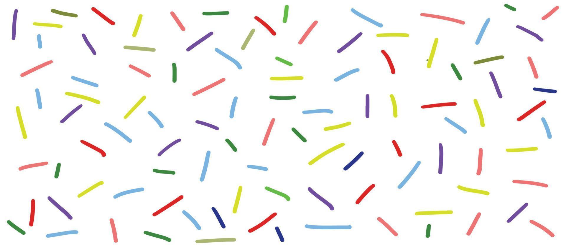 abstract fun colorful doodle line seamless pattern vector