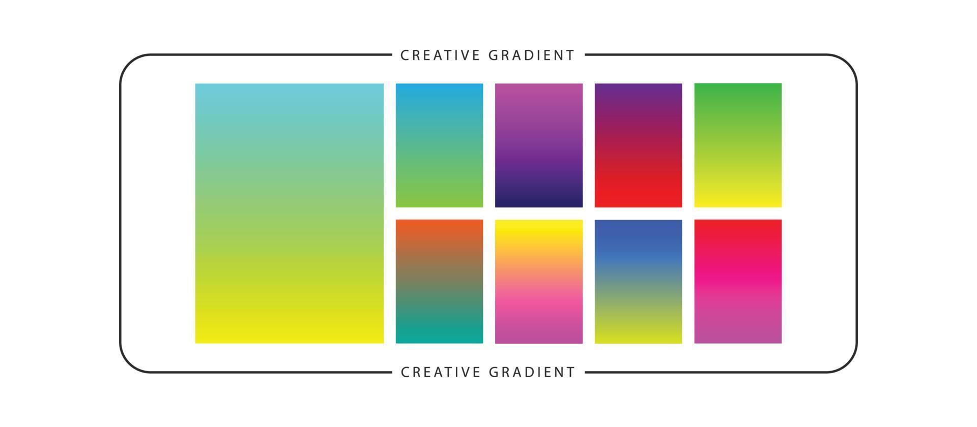 creative gradient color pallete vector