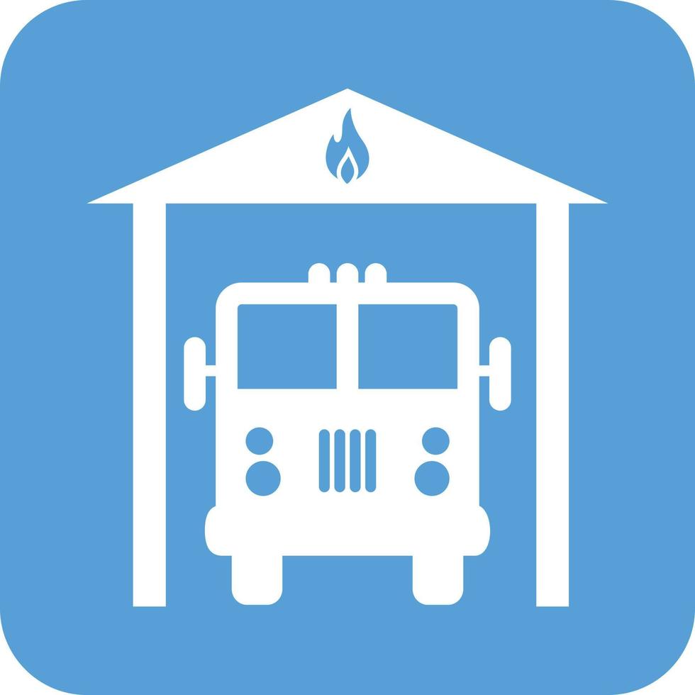 Fire Brigade Glyph Round Background Icon vector