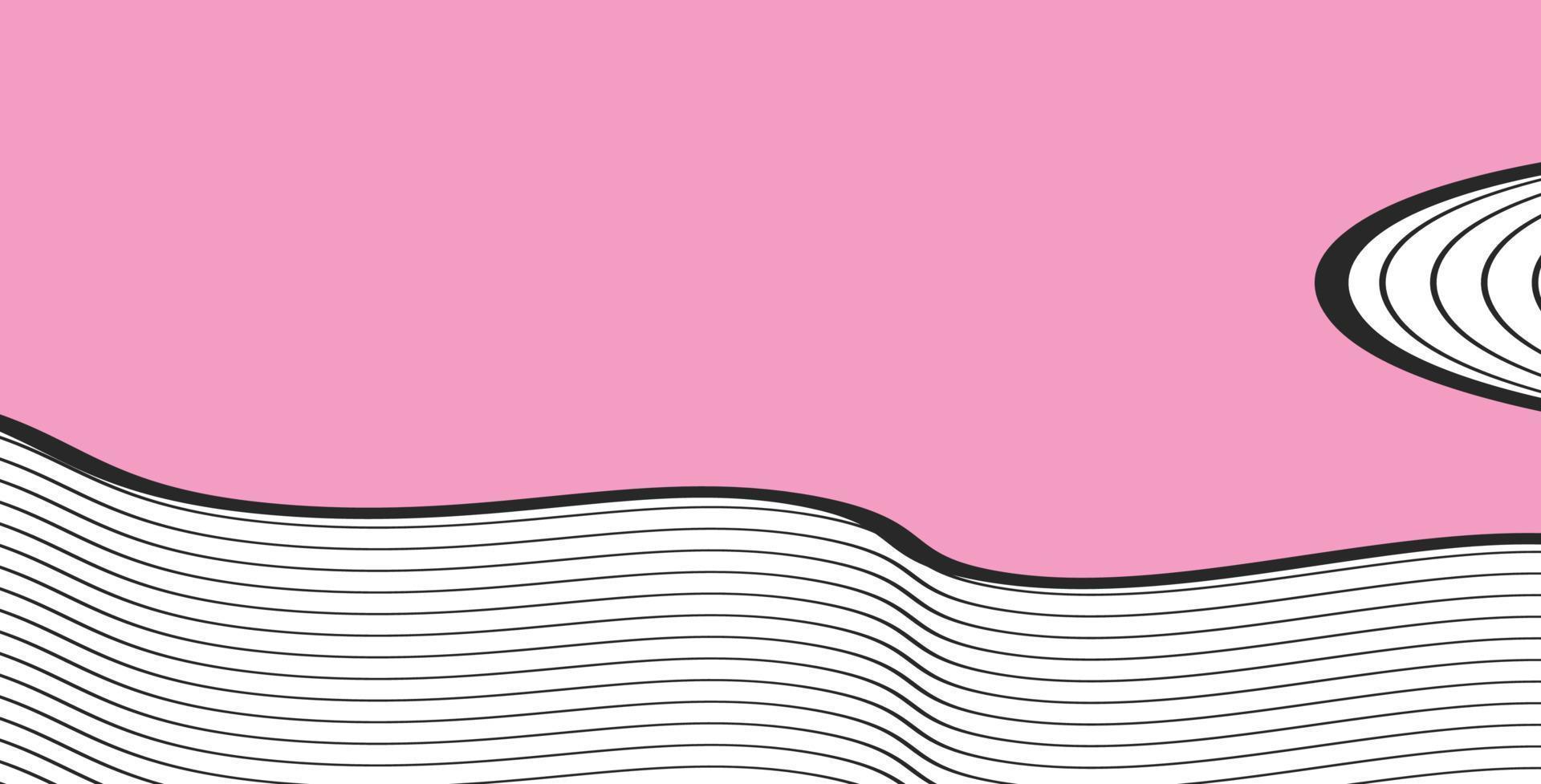 abstract minimalist contour line background banner vector