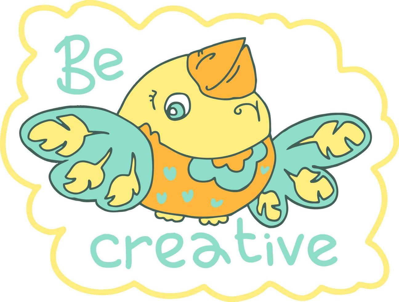 Gingerbread image of a fantasy bird.Be creative vector