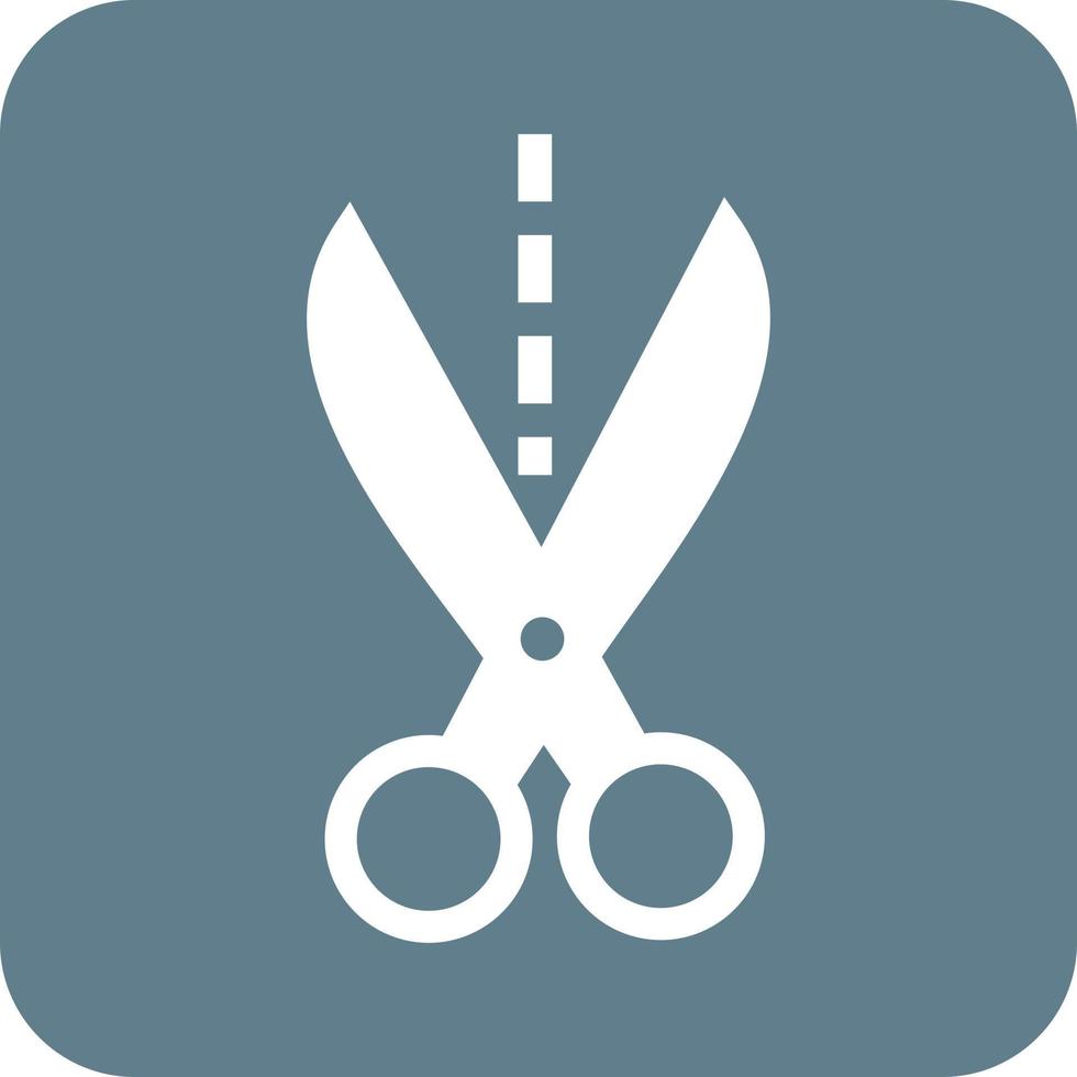 Cut Glyph Round Background Icon vector