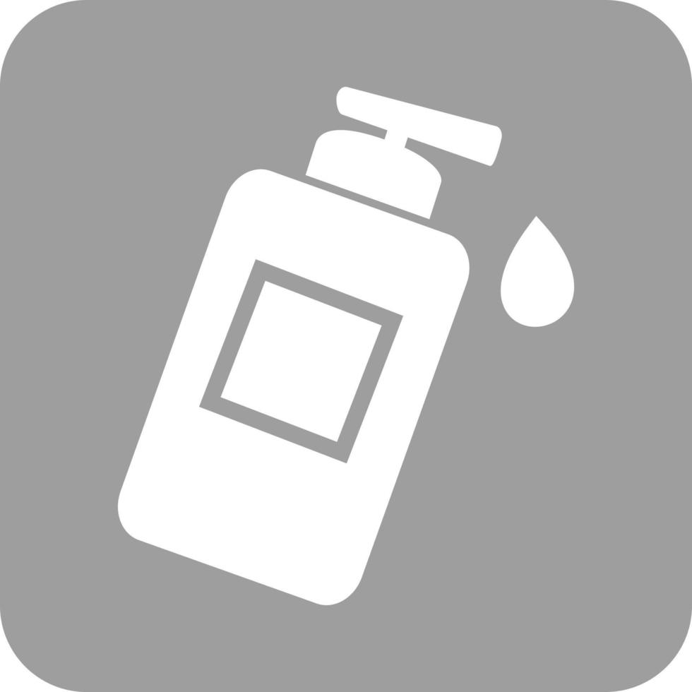 Lotion Bottle Glyph Round Background Icon vector