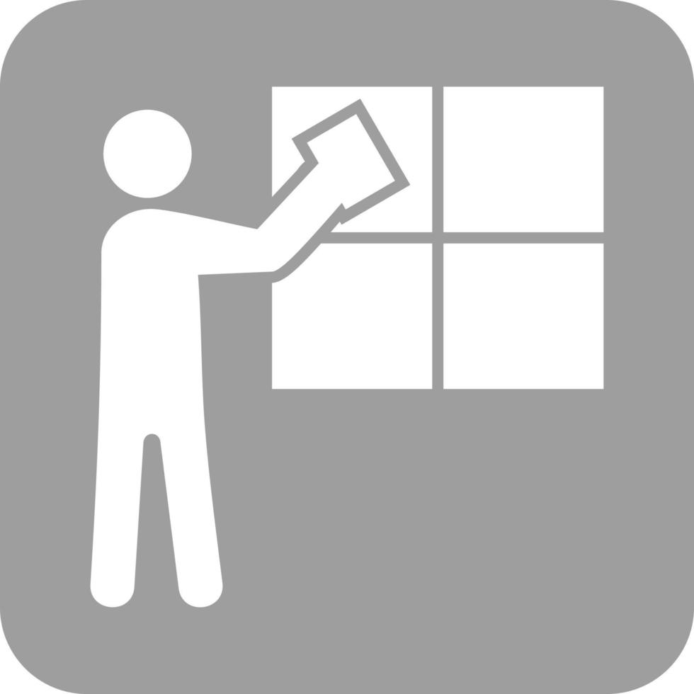 Man Cleaning Window Glyph Round Background Icon vector