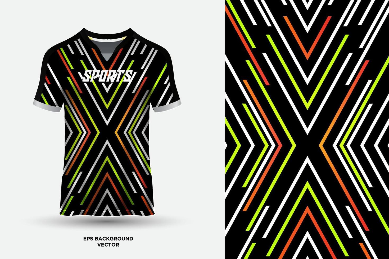 Futuristic and fantastic T shirt jersey design suitable for sports, racing, soccer, gaming and e sports vector